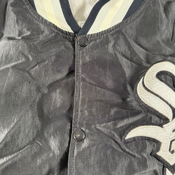 Vintage 90s Chicago White Sox Starter Jacker Mens XL Streetwear Hip Hop USA Made - Picture 7 of 13